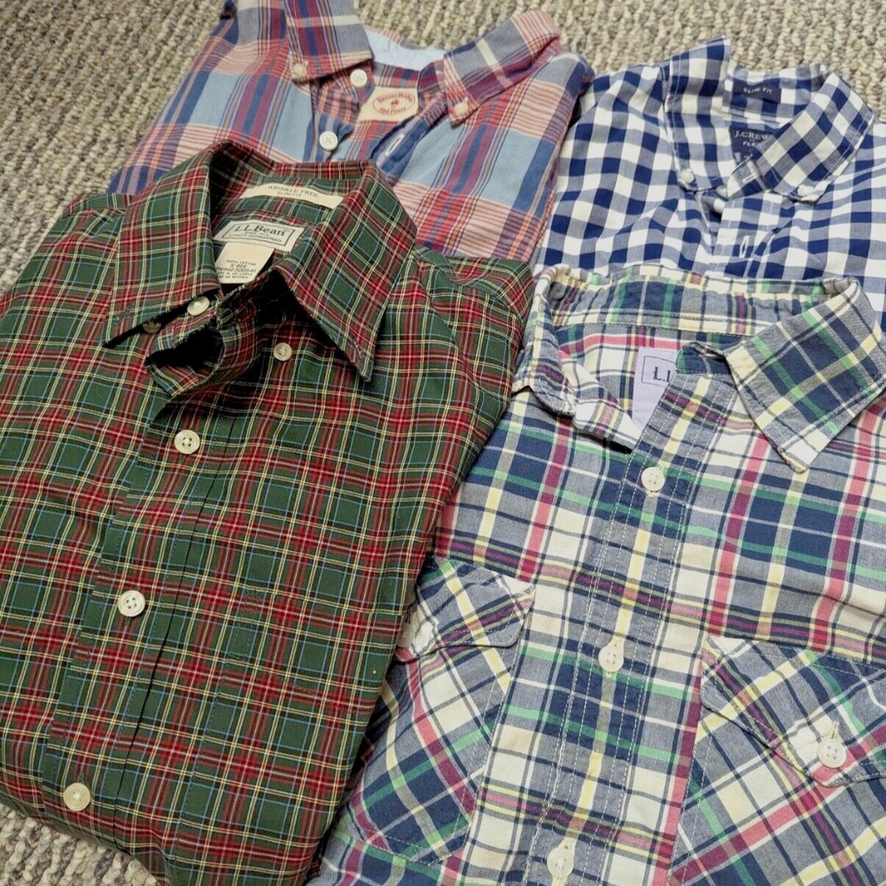 Lot of Brooks Brothers, L. L. Bean, J Crew Button Down Shirts, Size S